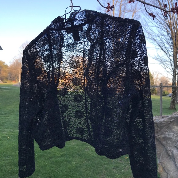 Women’s lace/sequin evening jacket - Picture 2 of 8